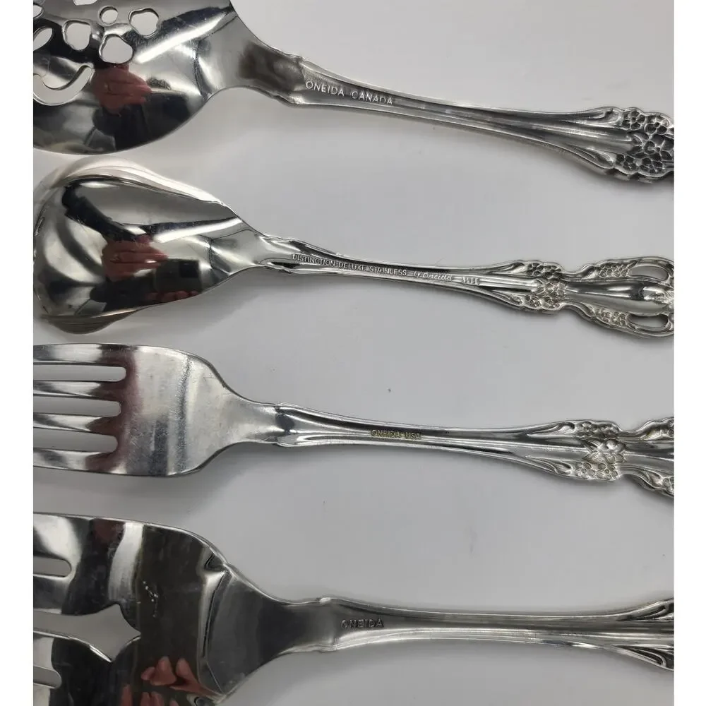 Vintage Oneida RAPHAEL 44 pc Flatware Marks - Oneida, Canada, USA, Distinction